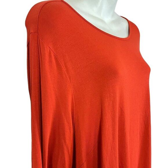 J Jill Wearever Collection Womens Dark Orange Pullover Longline Top Shirt sz 2X - Picture 2 of 15